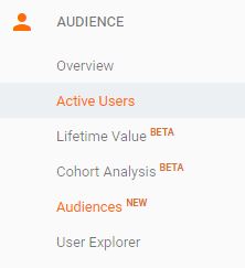После того, как аудитории добавлены в качестве места назначения в Google Analytics, вы увидите их в отчетах в разделе Аудитории> Аудитории NEW