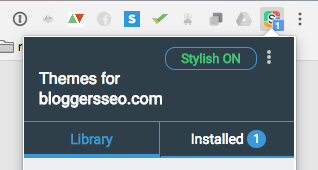 Теперь все, что вам нужно сделать, чтобы включить (или выключить) Stylish, - переместиться в правый верхний угол браузера и снова щелкнуть значок «S» - это так просто